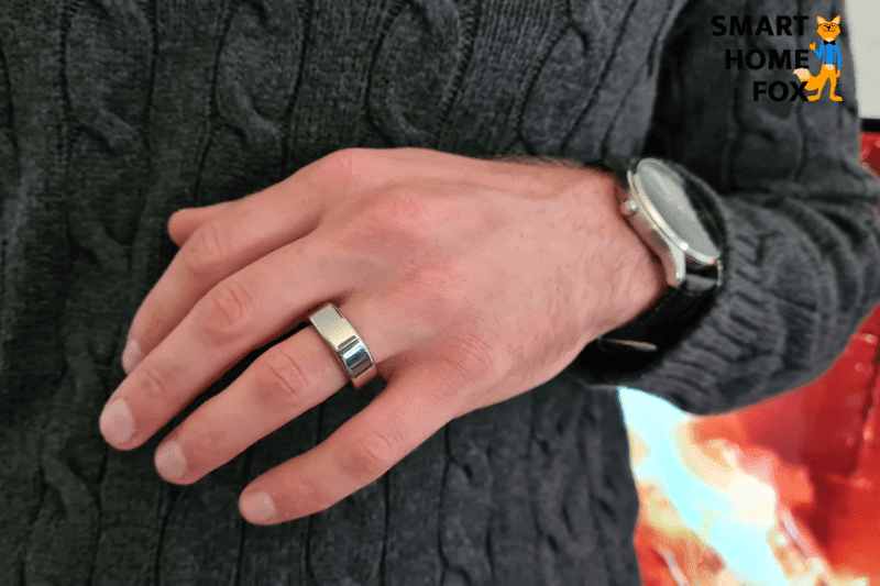 You can see the Oura ring being worn.